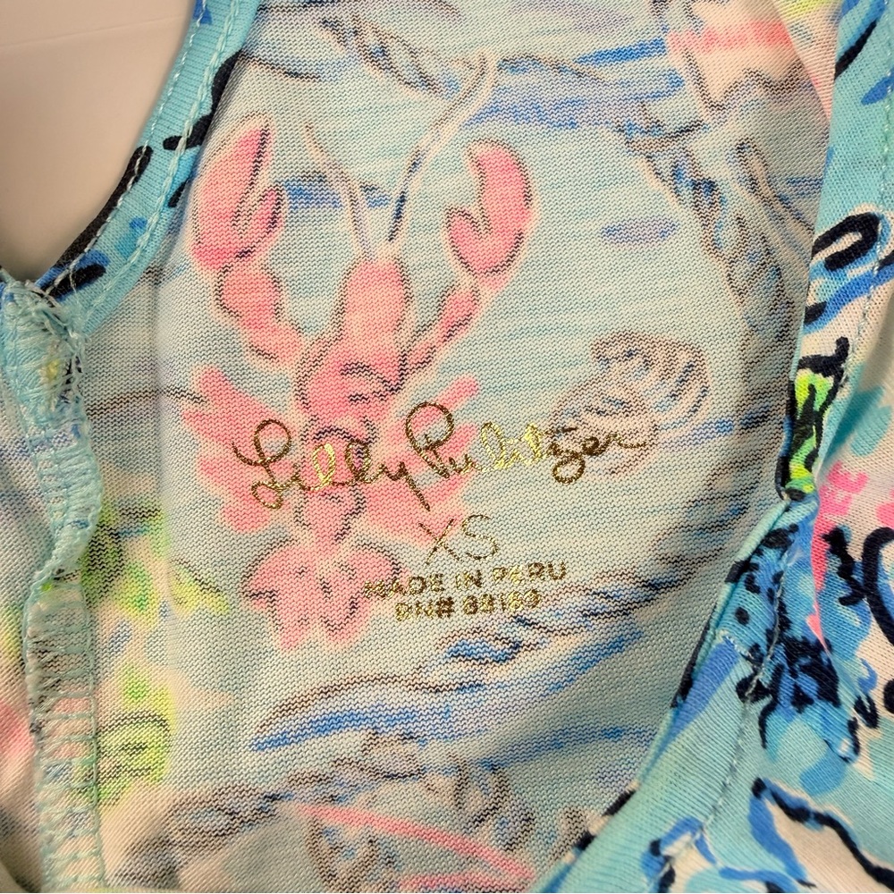 Lilly Pulitzer Kristen Swing Dress, Lilly Loves Cape Cod Bali Blue | Size XS - Picture 7 of 8